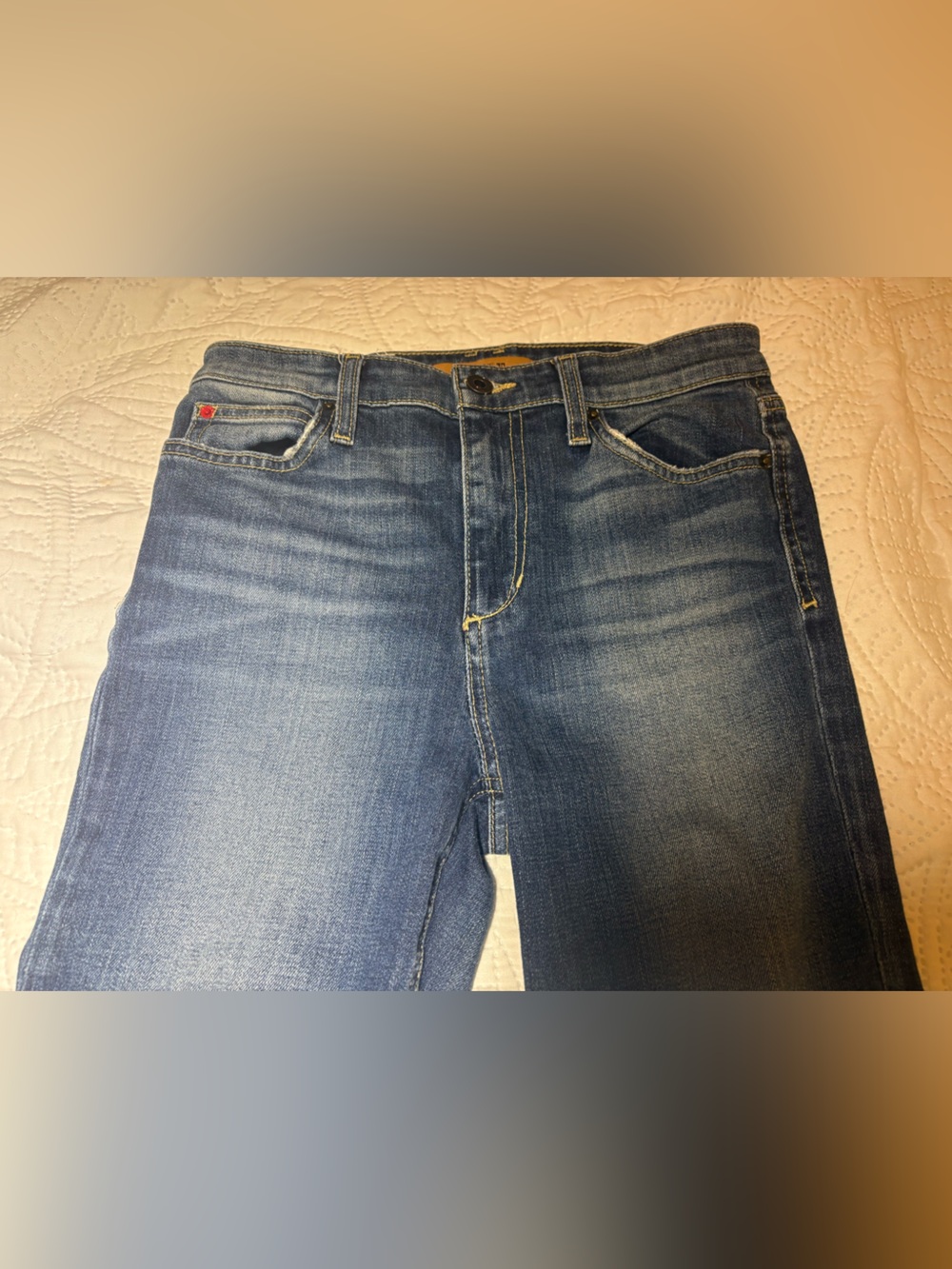 Joe’s Jeans The Markie Flare Miyu Japanese Denim Size 28 High Rise Raw Hem Y2K - Picture 7 of 14